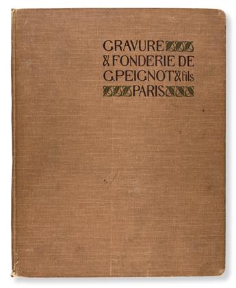 [SPECIMEN BOOK — FONDERIE & G. PEIGNOT & FILS, PARIS]. Album dApplications des Nouvelles Créations Françaises. Paris, 1901.